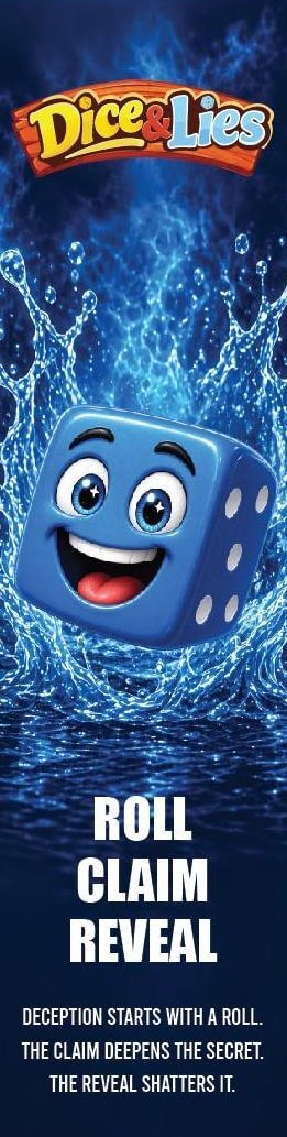 Dice & Lies game box, right side