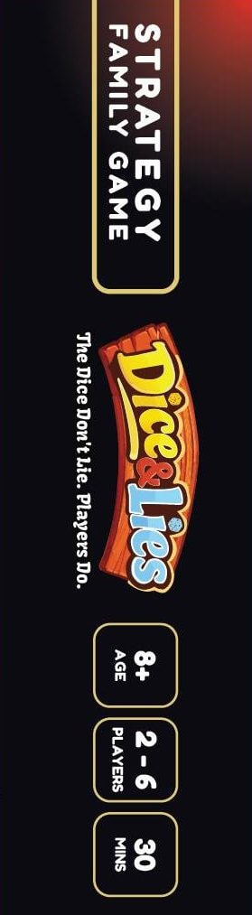 Inside the Dice & Lies box, right edge of the tray